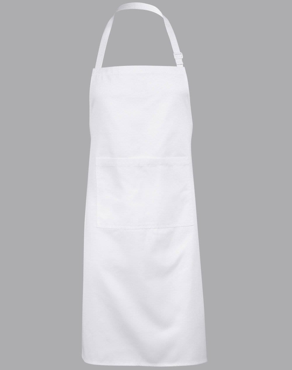 Bib Apron AP03 Hospitality & Chefwear Australian Industrial Wear White W 70cm x H 86cm 